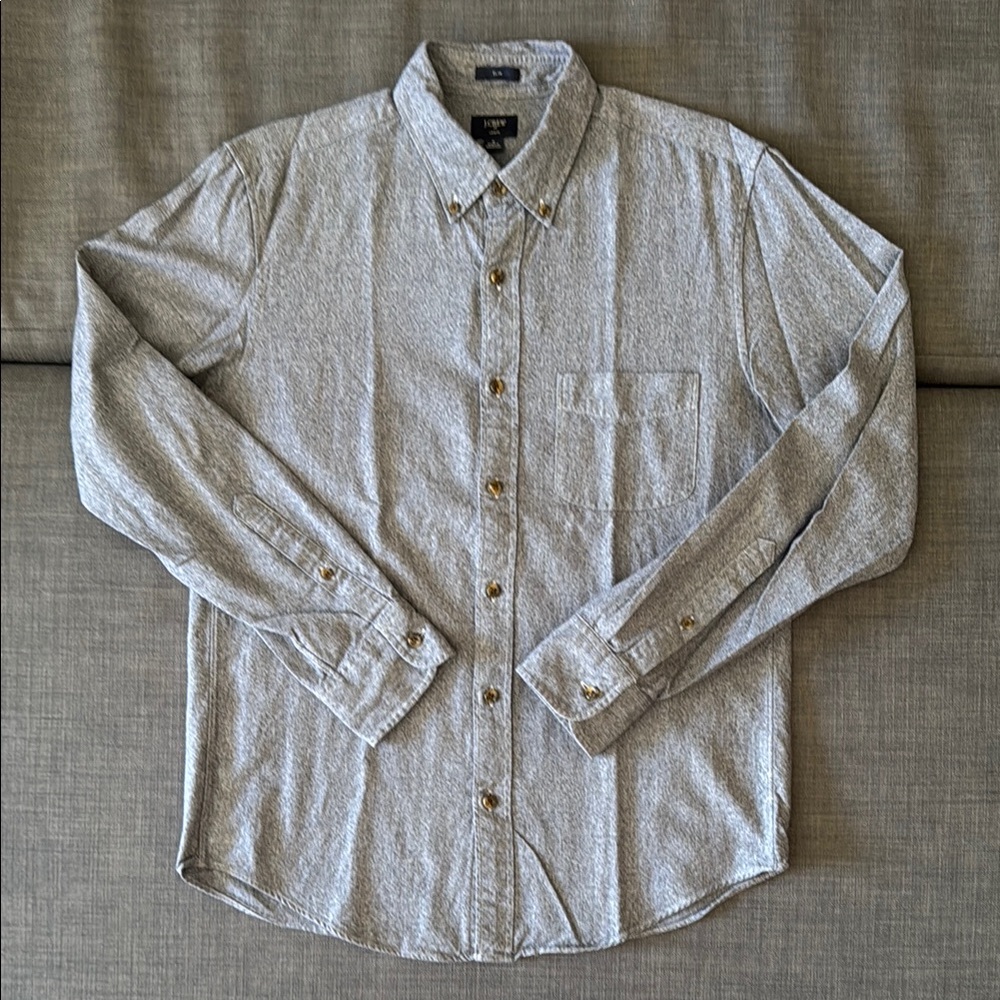 J. Crew Jaspe Slim Men's Gray Button-Up Shirt